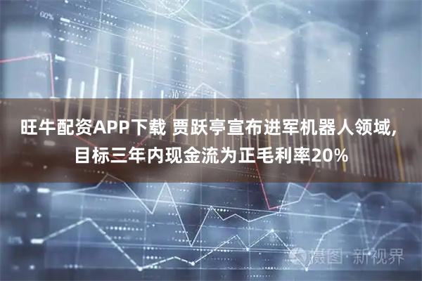旺牛配资APP下载 贾跃亭宣布进军机器人领域, 目标三年内现金流为正毛利率20%