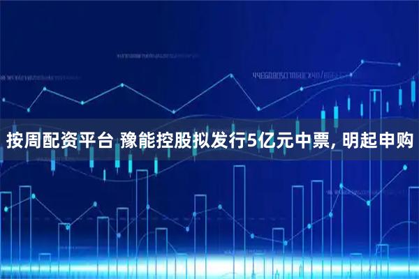 按周配资平台 豫能控股拟发行5亿元中票, 明起申购